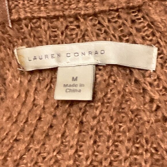 2️⃣0️⃣% Lauren Conrad | Women’s Sequin Flower Bell Sleeve Rust Orange Sweater - Picture 9 of 12